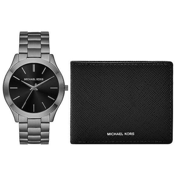 Other - Oversized Slim Runway Men's Watch, Stainless Steel Watch for Men Gunmetal